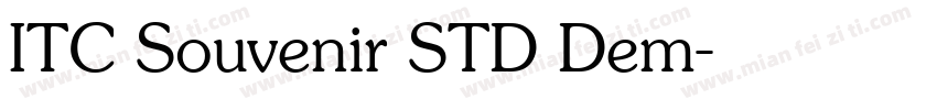 ITC Souvenir STD Dem字体转换